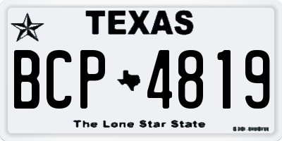 TX license plate BCP4819