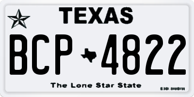 TX license plate BCP4822