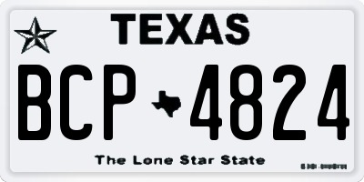 TX license plate BCP4824