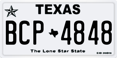 TX license plate BCP4848