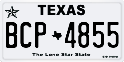 TX license plate BCP4855