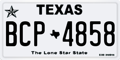 TX license plate BCP4858