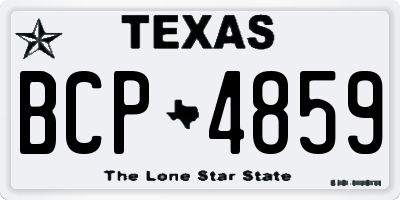 TX license plate BCP4859