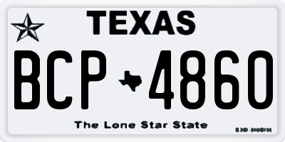 TX license plate BCP4860