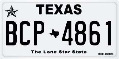 TX license plate BCP4861