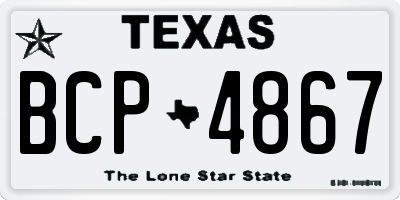 TX license plate BCP4867