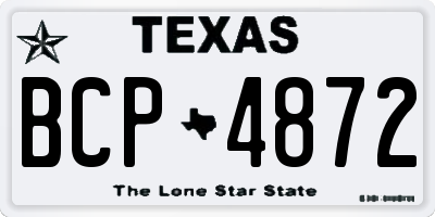 TX license plate BCP4872