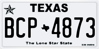 TX license plate BCP4873