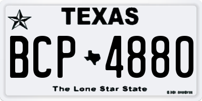 TX license plate BCP4880