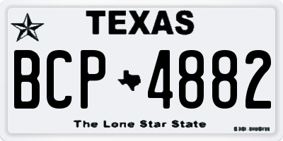 TX license plate BCP4882