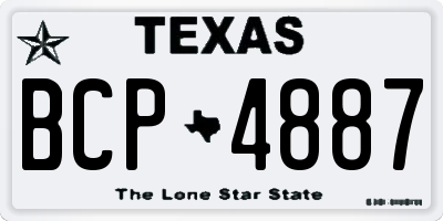 TX license plate BCP4887
