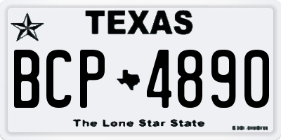 TX license plate BCP4890
