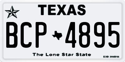 TX license plate BCP4895
