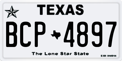 TX license plate BCP4897