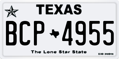 TX license plate BCP4955