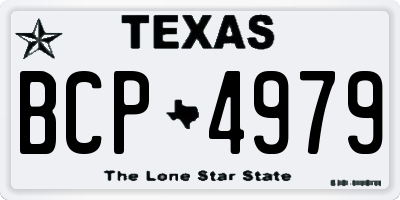 TX license plate BCP4979