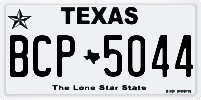 TX license plate BCP5044