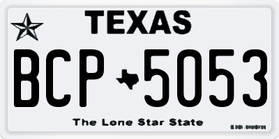 TX license plate BCP5053