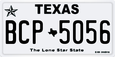 TX license plate BCP5056