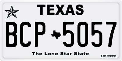 TX license plate BCP5057