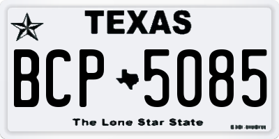 TX license plate BCP5085