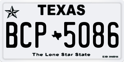 TX license plate BCP5086