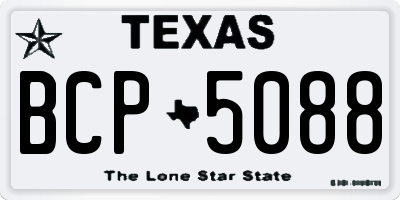 TX license plate BCP5088
