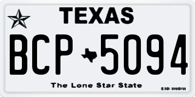 TX license plate BCP5094