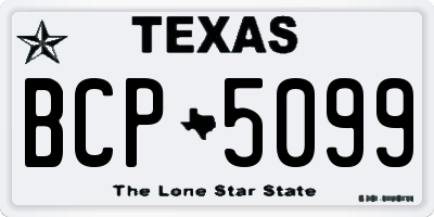 TX license plate BCP5099