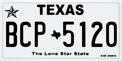TX license plate BCP5120