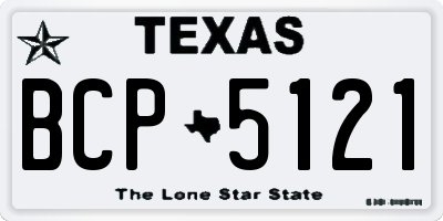 TX license plate BCP5121