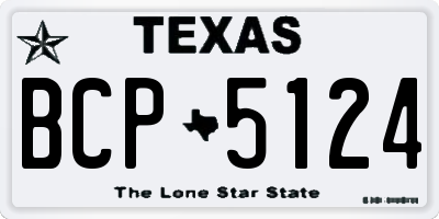 TX license plate BCP5124