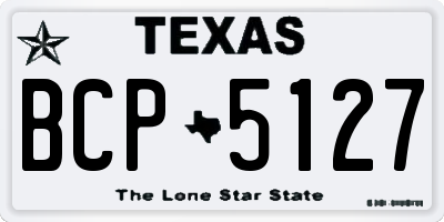TX license plate BCP5127