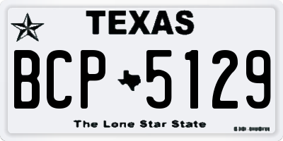 TX license plate BCP5129
