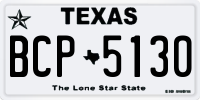 TX license plate BCP5130