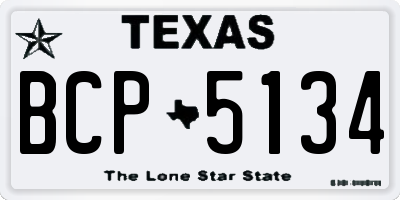 TX license plate BCP5134