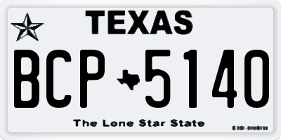 TX license plate BCP5140