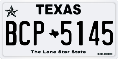 TX license plate BCP5145