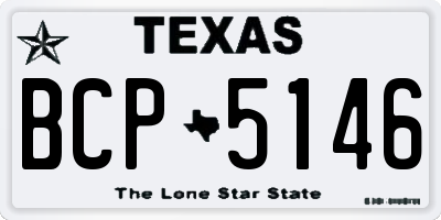 TX license plate BCP5146