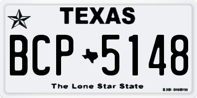 TX license plate BCP5148