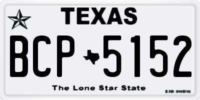TX license plate BCP5152