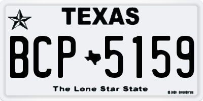 TX license plate BCP5159