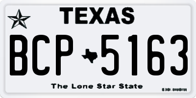 TX license plate BCP5163