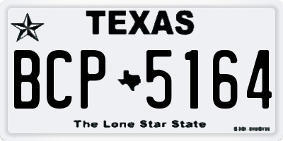 TX license plate BCP5164