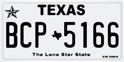 TX license plate BCP5166
