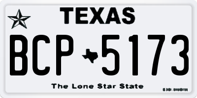 TX license plate BCP5173