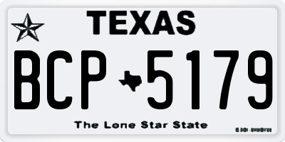TX license plate BCP5179