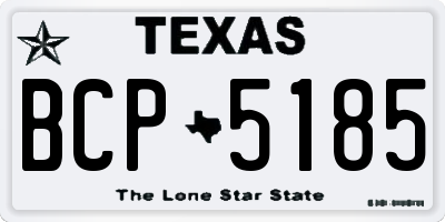 TX license plate BCP5185