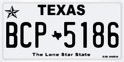 TX license plate BCP5186
