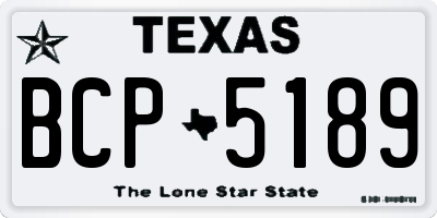 TX license plate BCP5189